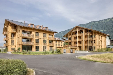 Mehrfamilienhäuser; Architekt ???, Bild: Roland Trachsel Fotografie