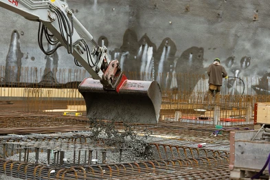 Ankerpfähle und Betonarbeiten Mehrfamilienhäuser Leissigen; Künzi + Knutti AG, Bild: Anja Zurbrügg Photography