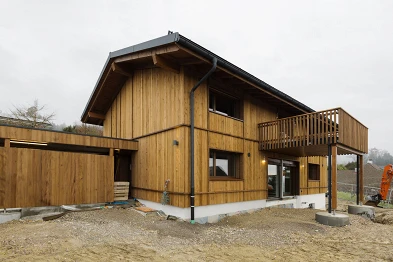 Einfamilienhaus mit Holzfassade; Private Bauherrschaft, Bild Anja Zurbrügg Photography