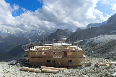 Neubau SAC-Hütte; Bild: Mario Zimmermann