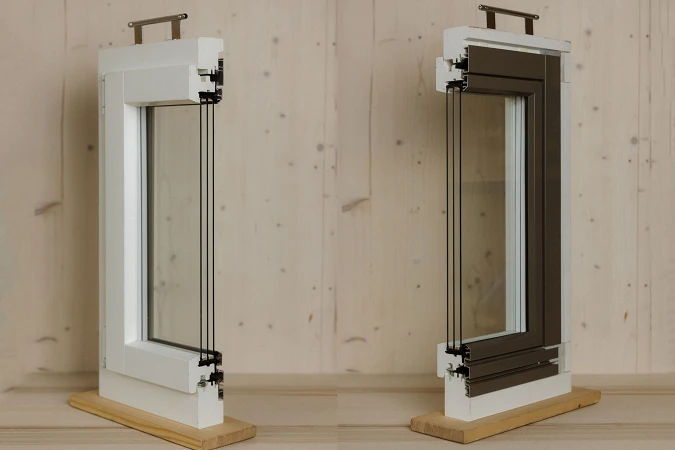 Ideenwerkstatt Holz-Metall-Fenster-Schnitte; Bild: Anja Zurbrügg Photography
