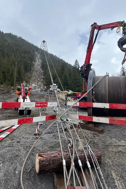 Bauseilbahn; Bild: Künzi + Knutti AG