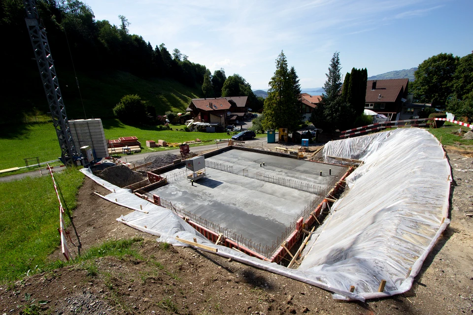 Bodenplatte; Bild: Künzi + Knutti AG