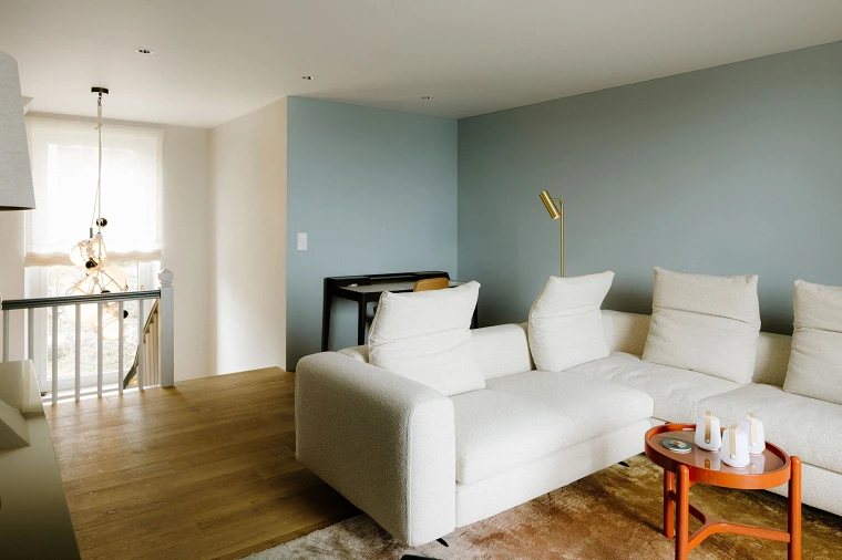 Wohnzimmer OG; Innenarchitekt:in Room Dresser GmbH, Bild: Anja Zurbrügg Photography
