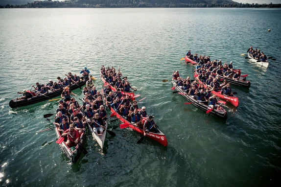 Mitarbeiterausflug auf dem Bielersee; Bild: Ben Zurbriggen Fotografie